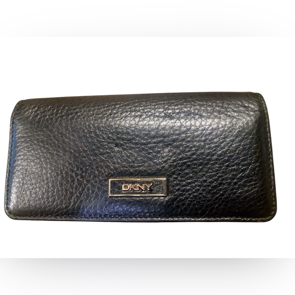 DKNY Textured Black Leather Wallet/Wristlet
New!